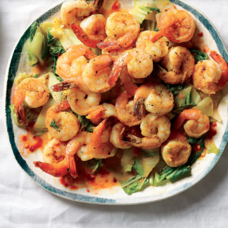 Curried Shrimp with Napa Cabbage