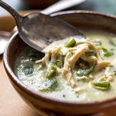 Creamy Green Chile Chicken Soup