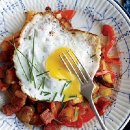 Corned Beef Hash with Fried Eggs