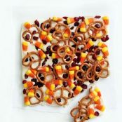 Candy Corn and Pretzel Bark