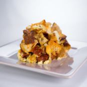 Chew:  Mario Batali's Chorizo and Manchego Strata
