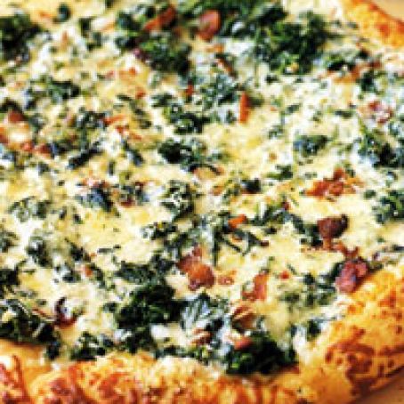 Spinach and Pepper-Jack Pizza