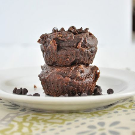 quick bread - Healthy Flourless Chocolate Muffins