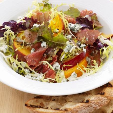 Fruit and Gorgonzola Salad with Prosciutto