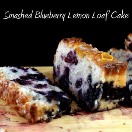 Smashed Blueberry Lemon Loaf Cake
