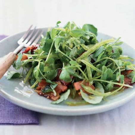 Crunchy Asian Pea Salad with Honeyed Bacon