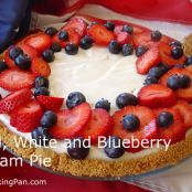 Red White and Blueberry Cream Pie