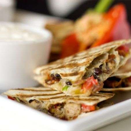 Chicken, Bacon & Black Bean Quesadillas