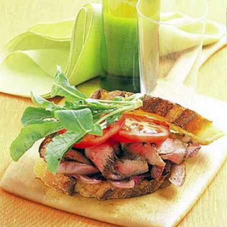Steak Sandwich with Grilled Onions