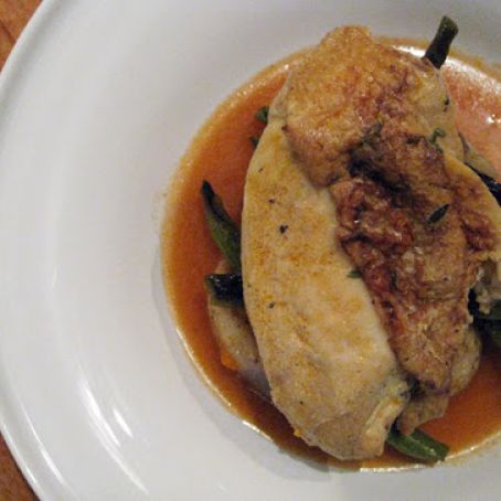 Chicken breast with with beer and thyme
