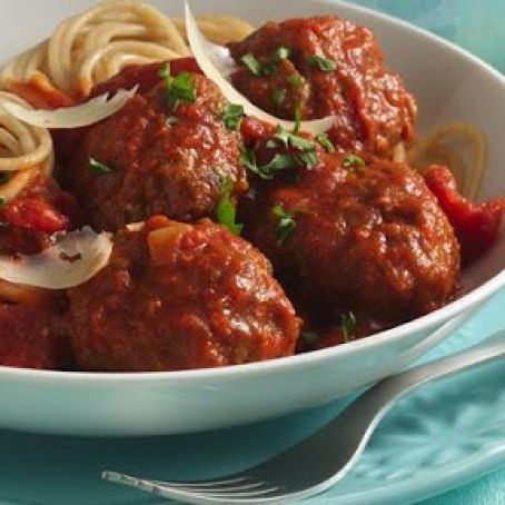 Spicy Parmesan Meatballs with Angel Hair Pasta