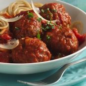 Spicy Parmesan Meatballs with Angel Hair Pasta