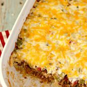 John Wayne Casserole (Beef and Biscuit Casserole) | Six Sisters' Stuff