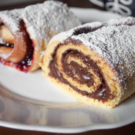 Nutella and/or Jam Swiss Roll