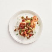 Shrimp With Sausage and Tomatoes