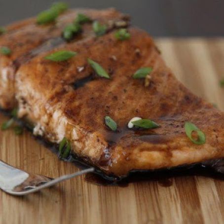Maple-Balsamic Glazed Salmon