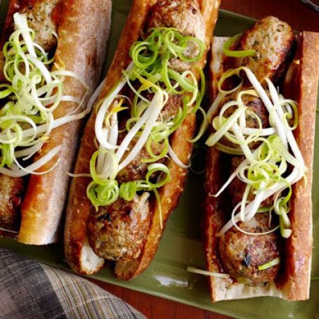 Asian Meatball Subs With Hoisin Mayonnaise