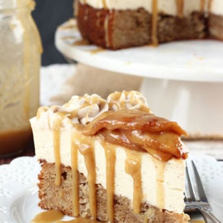 Caramel Apple Blondie Cheesecake