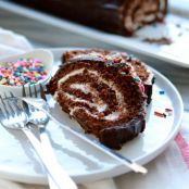 Chocolate Swiss Roll Cake