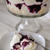 Blueberry and Cream Angel Cake