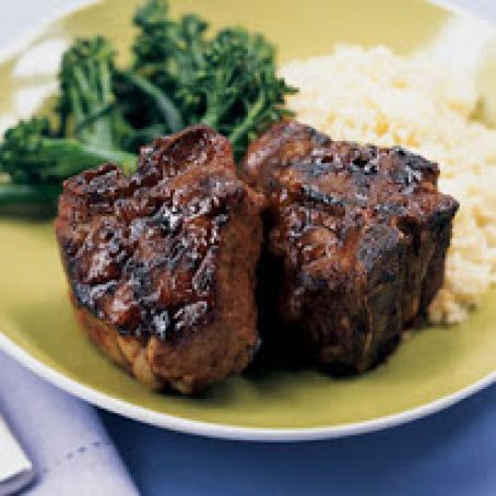 Lamb Chops with Balsamic Vinegar, Garlic and Rosemary (Pork or Chicken, too)