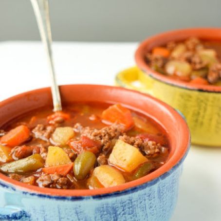Instant Pot Hamburger Soup (Whole30 Paleo)