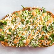 AVOCADO TOAST - Avocado Toast With Chipotle Mayo, Cotija Cheese, Cilantro, and Lime Recipe