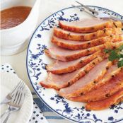Baked Ham in Peach Sauce