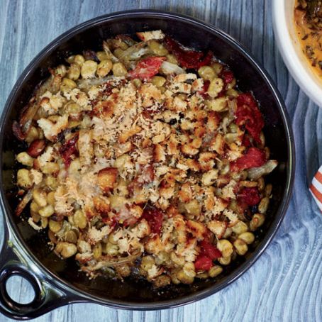 Lima Bean and Sweet Pepper Gratin