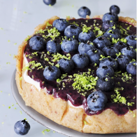 Vegan Blueberry Lime Cheesecake