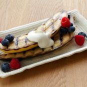 Grilled Bananas with Maple Creme Fraiche