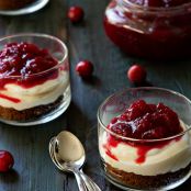 No Bake Cranberry Orange Cheesecakes
