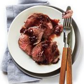 Beef Tenderloin with Cherry-Black Pepper Sauce