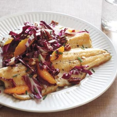Trout with Wild Rice, Radicchio and Oranges