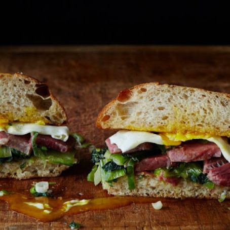 Corned Beef and Cabbage Breakfast Sandwich