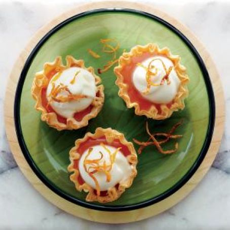 Blood Orange and White Chocolate Cream Cups