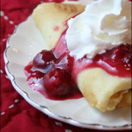 Berry Vanilla Custard Crepes