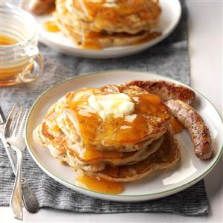 Apple Pancakes with Cider Syrup Recipe