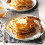 Apple Pancakes with Cider Syrup Recipe