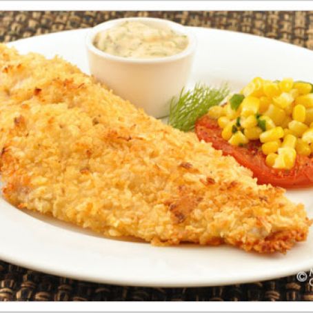 Salt & Vinegar Potato Chip Crusted Cod