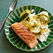 Grilled Salmon W/ Squash Ribbon Salad