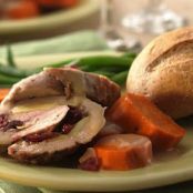 Rolled Pork Tenderloin and Sweet Potatoes for Two