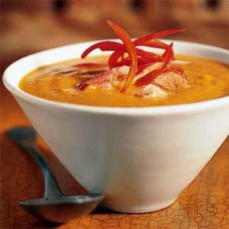 Curried Squash Soup with Crab