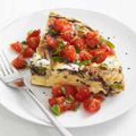 Ricotta Frittata With Tomato Salad