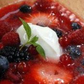 Chamagne and Berry Soup