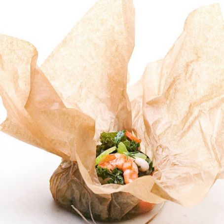 Shrimp with Kale and White Beans