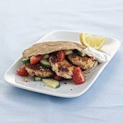 Falafel Sandwich with Tomato-Cucumber Salad