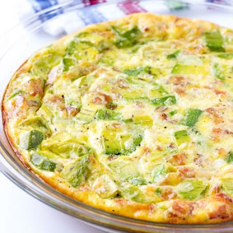 Avocado Bacon Crustless Quiche