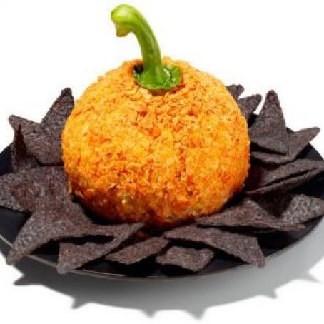 Nacho Cheese Ball (Looks like a Pumpkin)