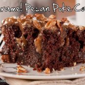 Caramel Pecan Poke Cake